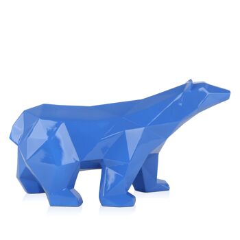 ADM - Sculpture en résine 'Ours polaire à facettes' - Couleur bleu clair - 25 x 45 x 17 cm 2