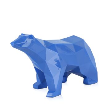 ADM - Sculpture en résine 'Ours polaire à facettes' - Couleur bleu clair - 25 x 45 x 17 cm 4