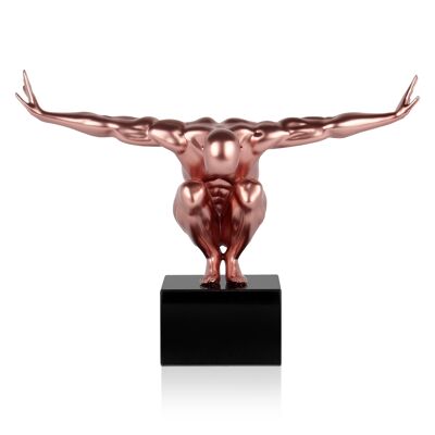 ADM - Sculpture en résine 'Petite balance' - Couleur cuivre - 31,5 x 44 x 21 cm