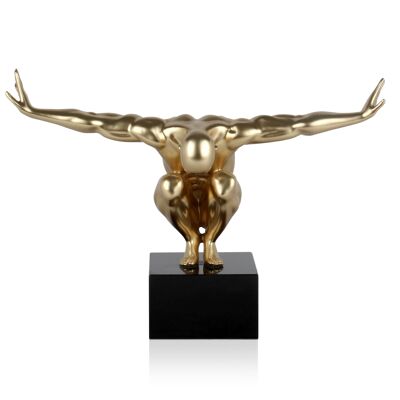 ADM - Escultura de resina 'Pequeña balanza' - Color dorado - 31,5 x 44 x 21 cm