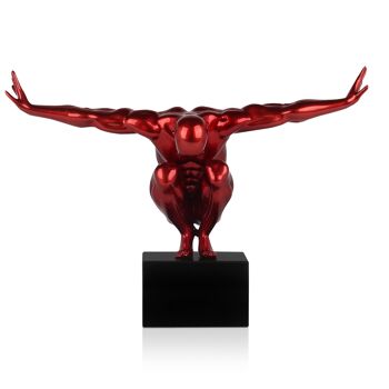 ADM - Sculpture en résine 'Petite balance' - Couleur Rouge métallisé - 31,5 x 44 x 21 cm 6