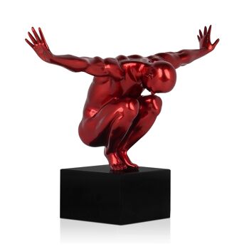 ADM - Sculpture en résine 'Petite balance' - Couleur Rouge métallisé - 31,5 x 44 x 21 cm 7