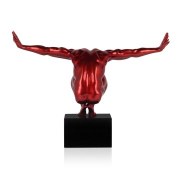 ADM - Sculpture en résine 'Petite balance' - Couleur Rouge métallisé - 31,5 x 44 x 21 cm 9