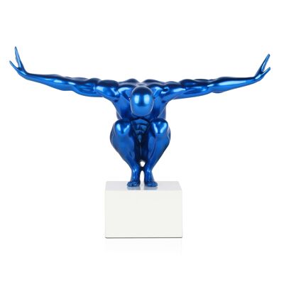 ADM - Escultura de resina 'Pequeña balanza' - Color azul - 31,5 x 44 x 21 cm