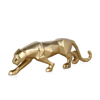 ADM - Resin sculpture 'Panther' - Gold color - 14 x 45 x 9 cm