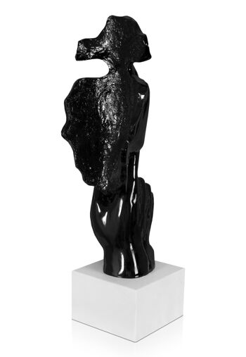 ADM - Sculpture en résine 'Visage d'homme abstrait' - Couleur noire - 48 x 16 x 14 cm 7