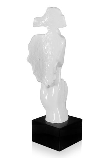 ADM - Sculpture en résine 'Visage d'homme abstrait' - Couleur blanche - 48 x 16 x 14 cm 7