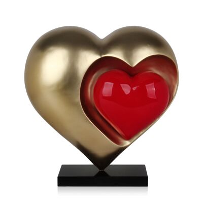 ADM - Resin sculpture 'Hearts' - Gold color - 45 x 45 x 20 cm