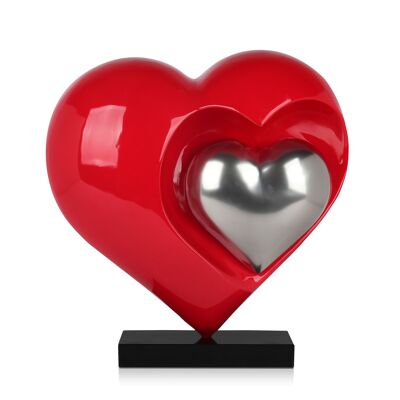 ADM - Resin sculpture 'Hearts' - Red color - 45 x 45 x 20 cm