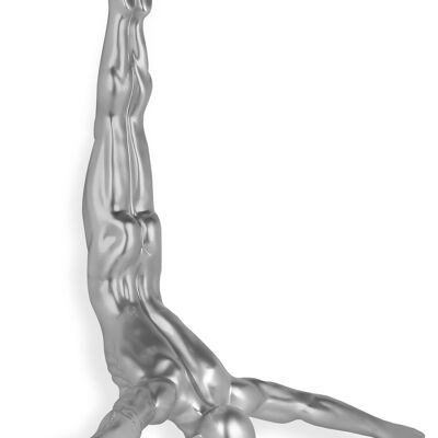 ADM - Gran escultura de resina 'Diver' - Color plata - 55 x 55 x 16 cm