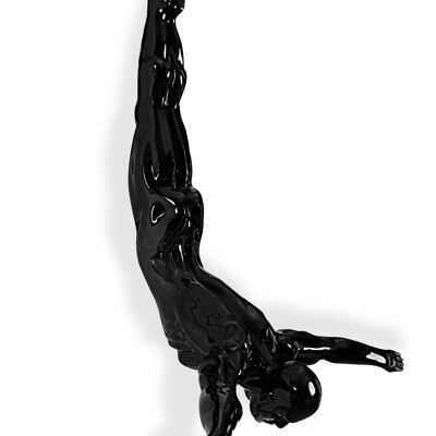 ADM - Large resin sculpture 'Diver' - Black color - 55 x 55 x 16 cm