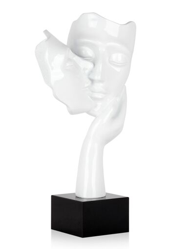 ADM - Sculpture en résine 'Baiser entre amants' - Couleur blanche - 50 x 27 x 14 cm 7