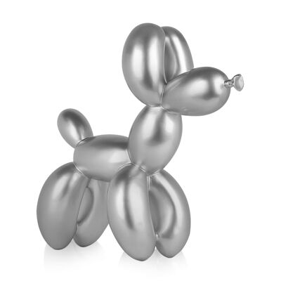 ADM - 'Balloon dog' resin sculpture - Metallic Silver color - 46 x 50 x 18 cm
