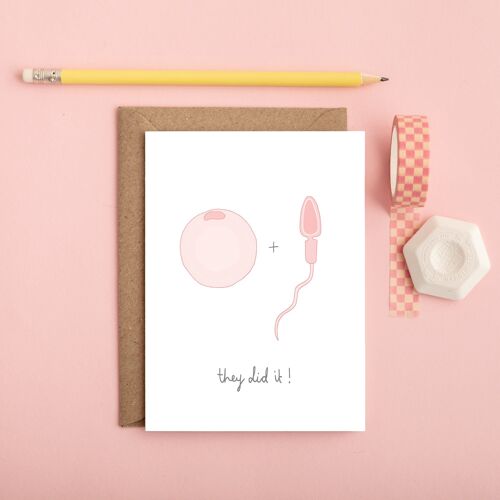Funny Pregnancy Card | Expectant Parents Card | IVF Card