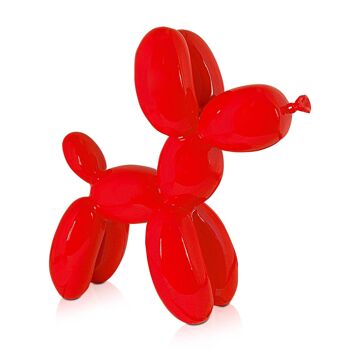 ADM - Sculpture en résine 'Chien ballon' - Couleur rouge - 46 x 50 x 18 cm 5