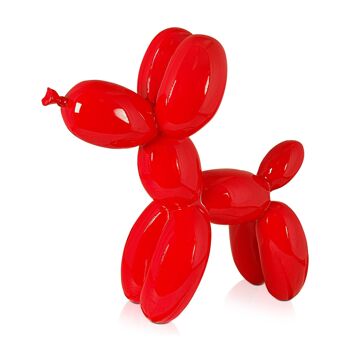 ADM - Sculpture en résine 'Chien ballon' - Couleur rouge - 46 x 50 x 18 cm 6