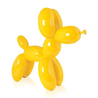 ADM - Scultura in resina 'Cane palloncino' - Colore Giallo - 46 x 50 x 18 cm