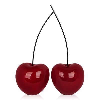 ADM - Large resin sculpture 'Large double cherries' - Bordeaux color - 68 x 53 x 24 cm