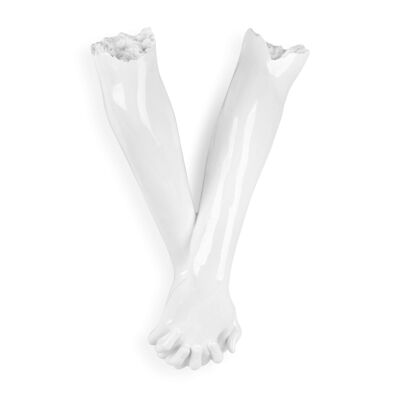 ADM - Resin sculpture 'Together forever' - White color - 55 x 38 x 13 cm