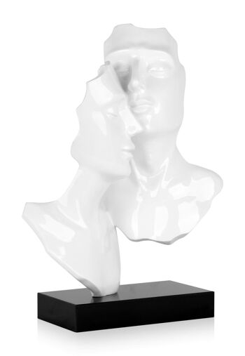 ADM - Sculpture en résine 'Lovers' - Couleur blanche - 57 x 42 x 16 cm 7
