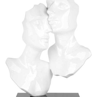 ADM - Sculpture en résine 'Lovers' - Couleur blanche - 57 x 42 x 16 cm
