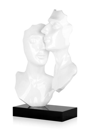 ADM - Sculpture en résine 'Lovers' - Couleur blanche - 57 x 42 x 16 cm 4