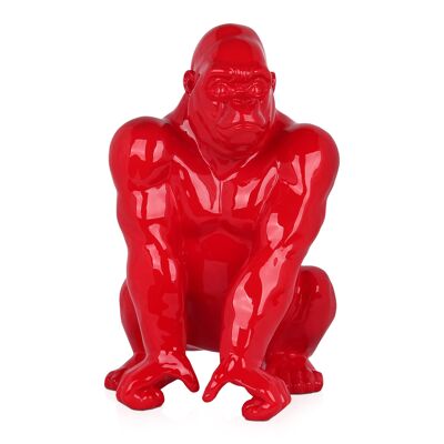 ADM - Gran escultura de resina 'Orango grande' - Color rojo - 55 x 43 x 36 cm