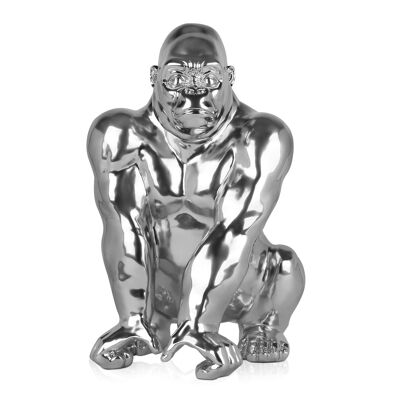 ADM - Grande sculpture en résine 'Orango grande' - Couleur argent - 55 x 43 x 36 cm