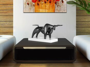 ADM - Grande sculpture en résine 'Potenza' - Couleur anthracite - 35 x 62 x 22 cm 4