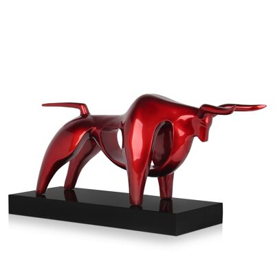 ADM - Grande sculpture en résine 'Potenza' - Couleur rouge - 35 x 62 x 22 cm