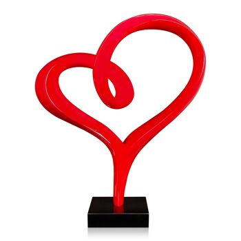 ADM - Grande sculpture en résine 'Coeur' - Couleur rouge - 73 x 61 x 26 cm 8