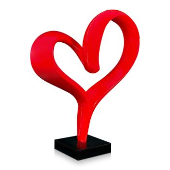 ADM - Grande sculpture en résine 'Coeur' - Couleur rouge - 73 x 61 x 26 cm 9