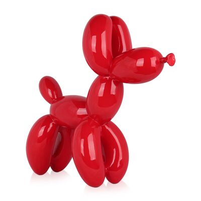 ADM - Grande sculpture en résine 'Chien gros ballon' - Couleur rouge - 62 x 64 x 23 cm