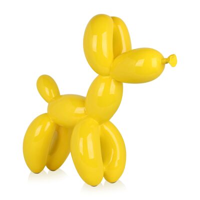 ADM – Große Kunstharzskulptur „Big Balloon Dog“ – gelbe Farbe – 62 x 64 x 23 cm