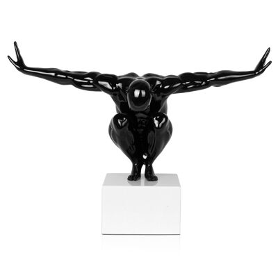 ADM - Large resin sculpture 'Equilibrium' - Black color - 59 x 80 x 31 cm