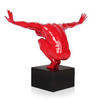 ADM - Grande sculpture en résine 'Equilibrium' - Couleur rouge - 59 x 80 x 31 cm 7