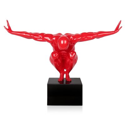 ADM - Large resin sculpture 'Equilibrium' - Red color - 59 x 80 x 31 cm
