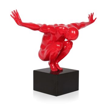 ADM - Grande sculpture en résine 'Equilibrium' - Couleur rouge - 59 x 80 x 31 cm 2