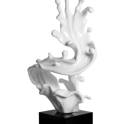 ADM - Grande sculpture en résine 'Vague' - Couleur blanche - 81 x 41 x 28 cm