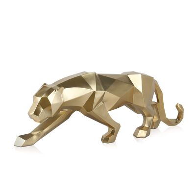 ADM - Large resin sculpture 'Panther grande' - Gold color - 31 x 99 x 18 cm