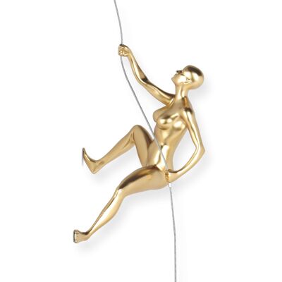 ADM - Escultura de resina 'Scalatrice' - Color dorado - 21 x 19 x 12 cm