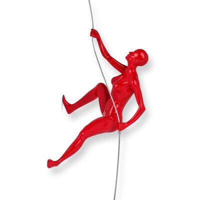 ADM - Sculpture en résine 'Scalatrice' - Couleur rouge - 21 x 19 x 12 cm