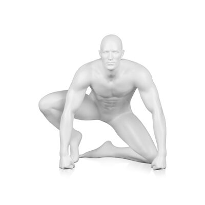 ADM - Sculpture en résine 'Rançon' - Couleur blanche - 24 x 23 x 18 cm