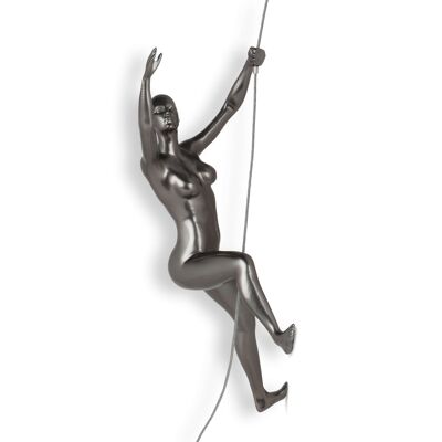 ADM - Escultura de resina 'Scalatrice 2' - Color antracita - 31 x 16 x 9 cm
