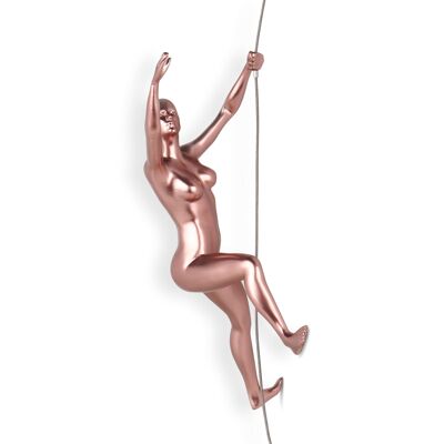 ADM - Escultura de resina 'Scalatrice 2' - Color cobre - 31 x 16 x 9 cm