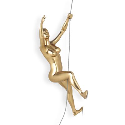 ADM - Escultura de resina 'Scalatrice 2' - Color dorado - 31 x 16 x 9 cm