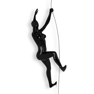 ADM - Escultura de resina 'Scalatrice 2' - Color negro - 31 x 16 x 9 cm