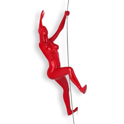 ADM - Scultura in resina 'Scalatrice 2' - Colore Rosso - 31 x 16 x 9 cm