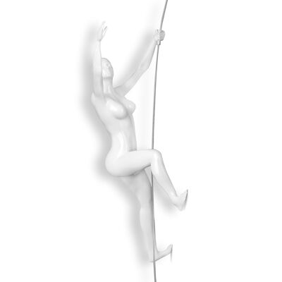 ADM - Scultura in resina 'Scalatrice 2' - Colore Bianco - 31 x 16 x 9 cm