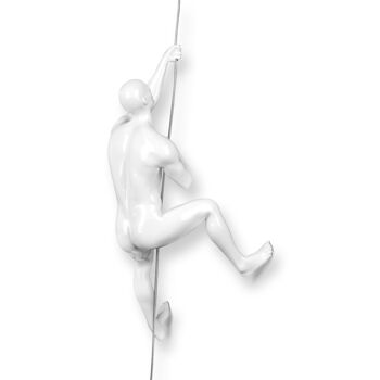 ADM - Sculpture en résine 'Grimpeur' - Couleur blanche - 29 x 15 x 11 cm 7